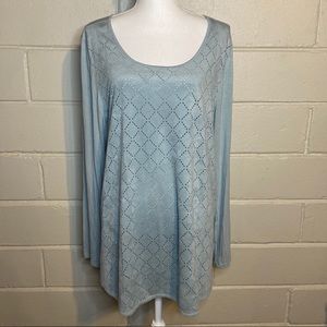 Soft Surroundings Top Lazuli Tunic Faux Su…